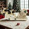 Roman 5.0 Inch Santa In Sleigh Christmas Figurine , Lightweight Christmas Decor Reindeer Sleigh Santa